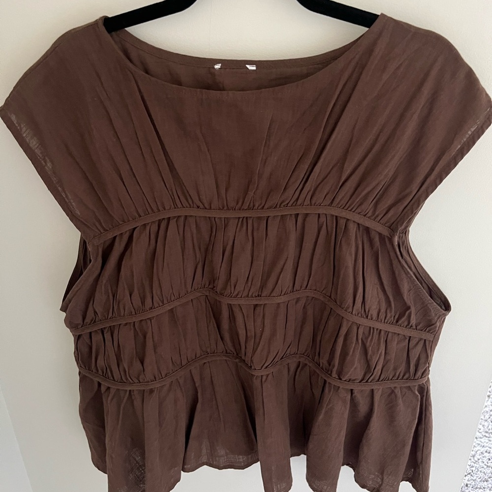 Brown Women's Top
